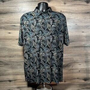 Black Clover Golf Polo Shirt Mens XL Live Lucky Beach Theme